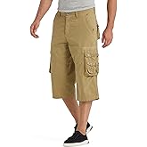 BEST SOUTH 3/4 Capri Long Cargo Shorts for Men Below Knee 18 Inches Pants Casual Hiking Work Outdoor with Pockets