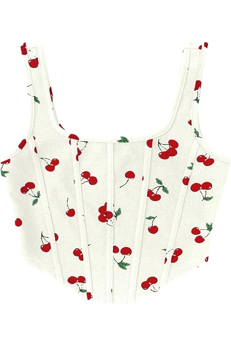 forever 21 cherry print crop top