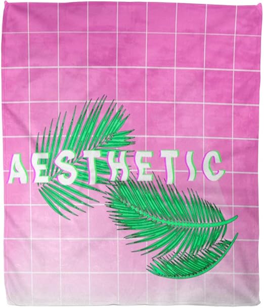 Amazon Com Emvency Flannel Throw Blanket Vaporwave Synthwave