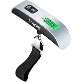 Digital Hanging Luggage Scale with Backlit for Travel, Portable Handheld Suitcase Weight Scale with Hook, 110 Pounds, Battery