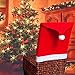 Callenbach 6Pcs Christmas Chair Covers for Dining Room Christmas Table Decoration Santa Hat Chair Back Cover for Xmas Restaurant Holiday Festival Party Decor