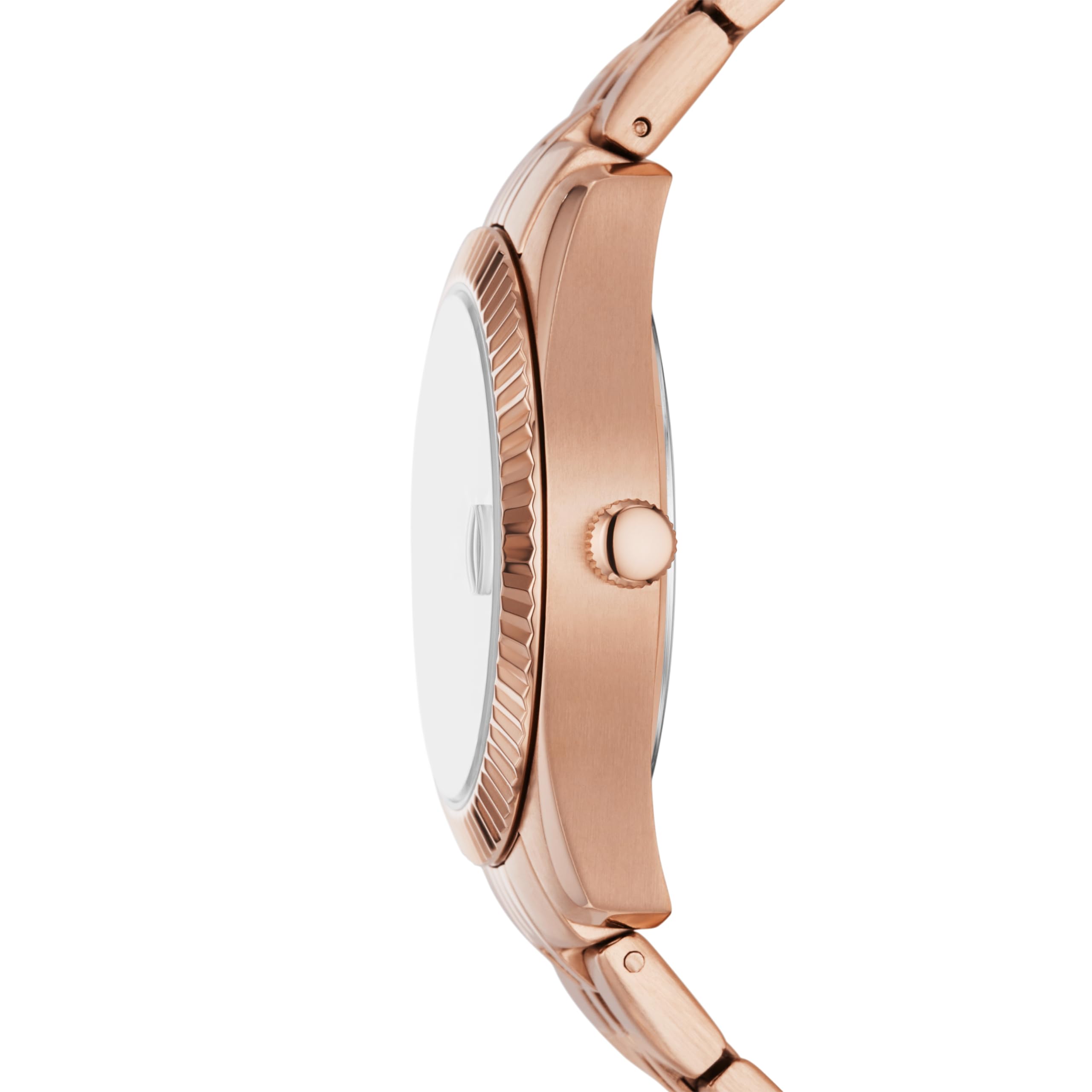 Fossil Women's Scarlette Mini Quartz Stainless Steel Three-Hand Watch, Color: Rose Gold/Chocolate (Model: ES5324)