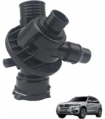 BMW X5 X6 435i Engine Coolant Thermostat Housing Assembly W/ Sensor – 1 Year Warranty, Direct Fit