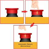 Heschen Red Sign Emergency Stop Push Button 660V 10A 1NO 1NC view 3