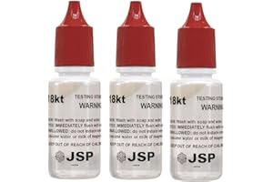WAYMIL Waytest 18K Gold Testing Solution Purity Determiner Jewelry Scrap Precious Metal 3 Bottles