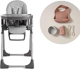 Silver Cross Buffet Highchair with Mealtime Set Grey
