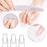 UK BEAUTY SUPPLIES 5 Pcs Nail Files 100/180 Grit Half-Moon Washable Emery Boards view 7
