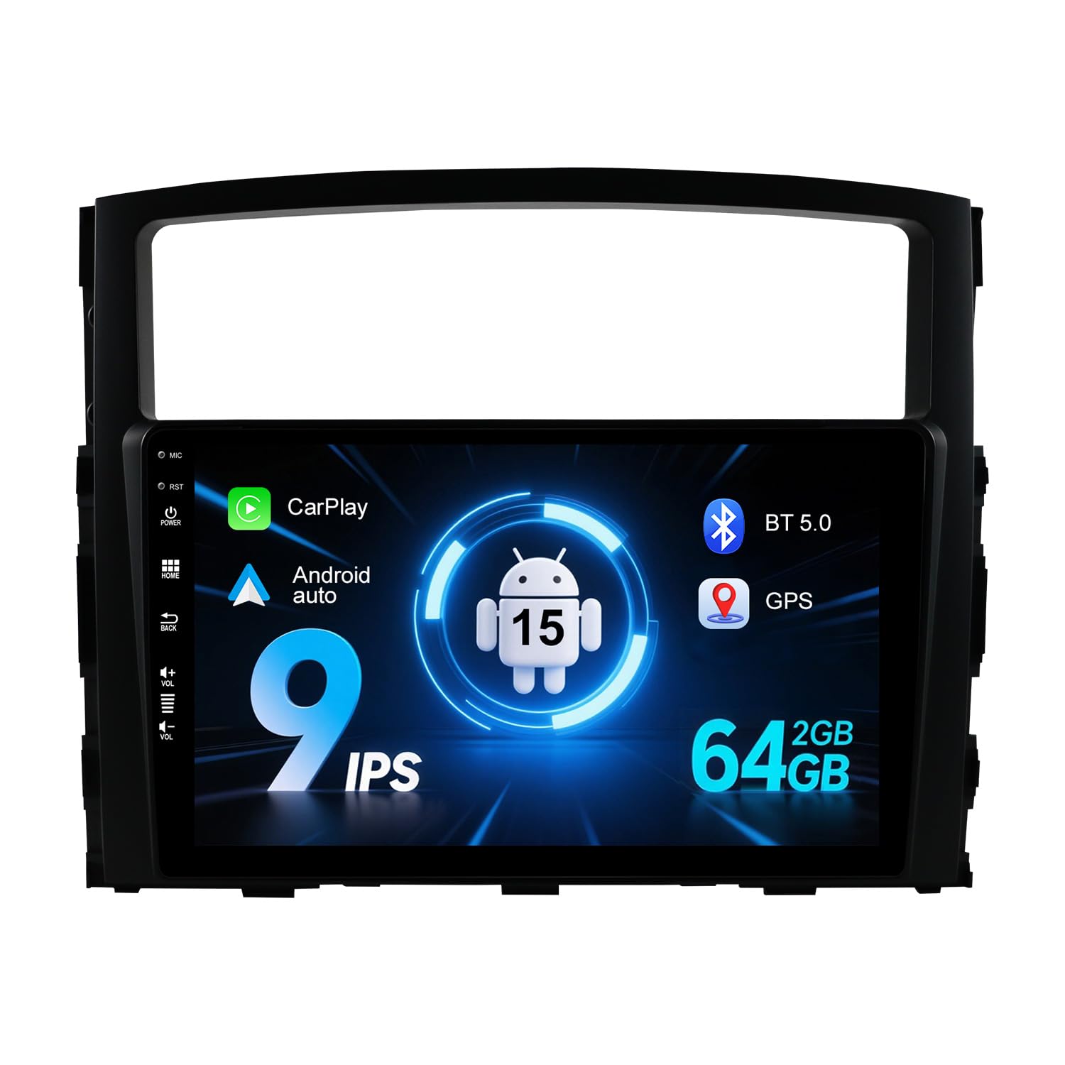 MISONDA 2G+64G Android 15 Car Stereo For Mitsubishi Outlander/Peugeot 4007/Citroen C-Crosser 2007-2013 GPS Sat Nav Head unit Carplay WIFI SWC RDS Bluetooth FM AM Double Din