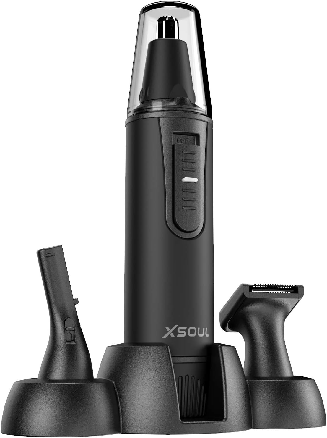 Nose Hair Trimmer for Men and Women,XSOUL 3 in 1 Professional Ear Hair Trimmer Painless Eye Brow Trimmers Battery-Operated for Facial Grooming