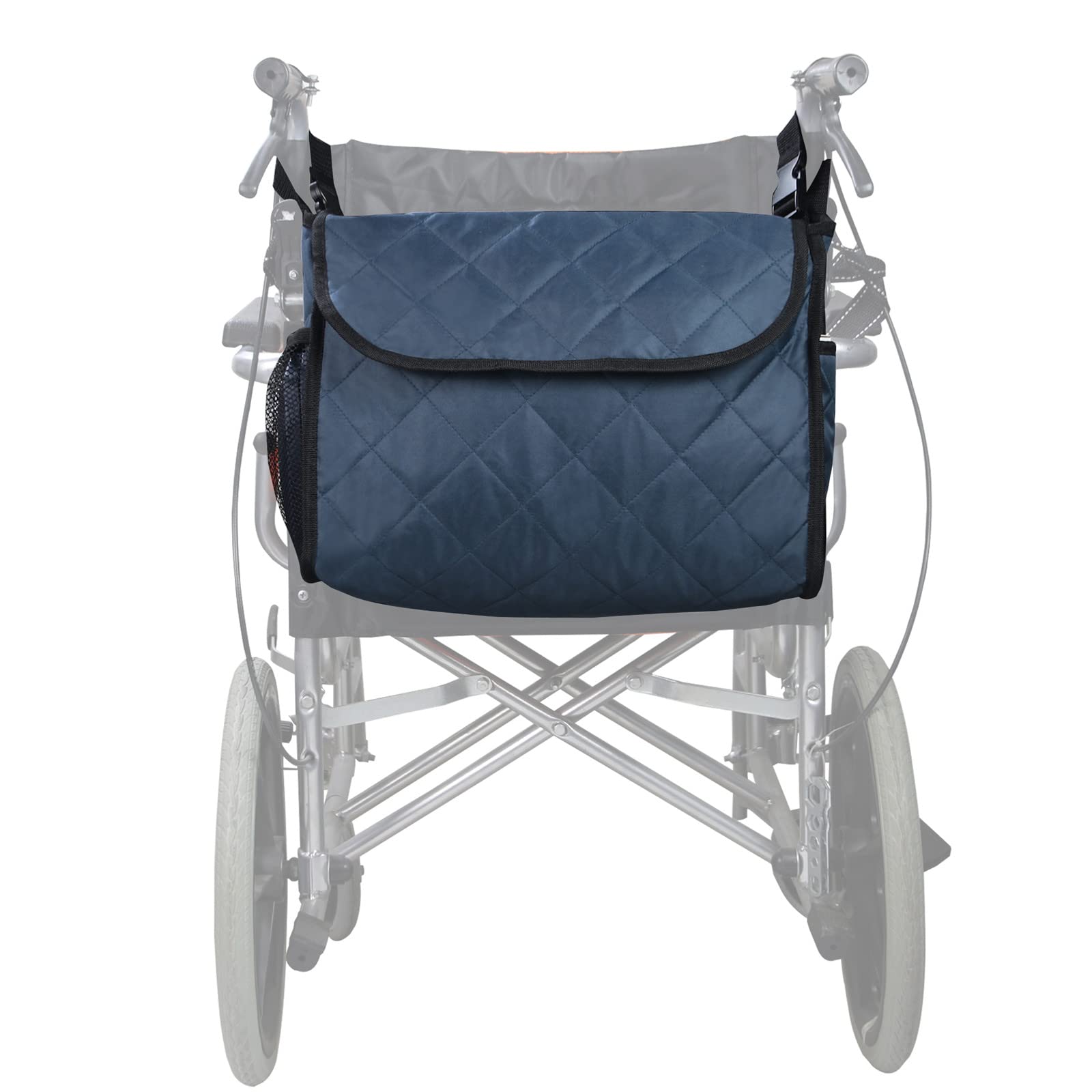 Wheelchair Backpack Bag, Wheelchair Bag,6Colors - Large Tote Accessory to Hang on Back- Lightweight, Wheelchair Storage Organizers for Walkers, Rollators, Scooters (Navy Blue)