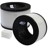PUREBURG Replacement Filters Compatible with Mooka M01 Air Purifier,2-Pack H13 HEPA+12 Aroma Pad, 3-Stage Filtration Activated carbon 2-in-1 Desktop Air Cleaner