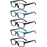 Eyekepper Vintage Reading Glasses for Men - 5 Pack Spring Hinges Classic Readers