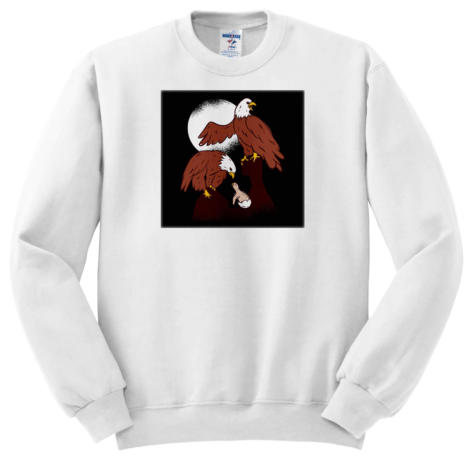  Sven Herkenrath Animal - Funny Eagle Birds Of American With Baby Bird And Moon - Adult (s