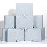Marspark 8 Pack Blue Bridesmaid Proposal Gift Boxes with Ribbon 7.87 x 10.6 Inch Will You Be My Maid of Honor Bridesmaid Boxes for Wedding Bridal Shower Packaging Supplies Birthday Party Favors