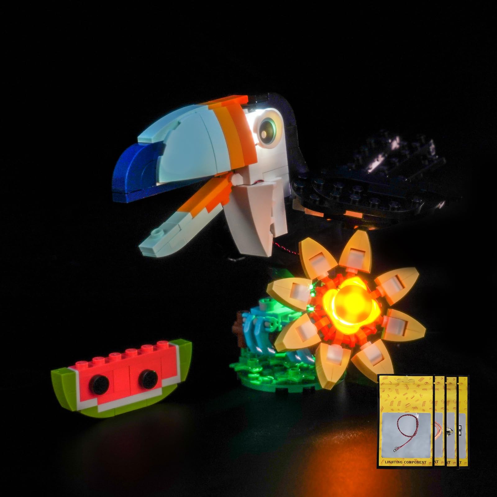 Led Licht Set Kompatibel mit Lego Wild Animals: Tropical Toucan 31173 (Kein Modell), Dekorationsbeleuchtungsset Compatible with Lego 31173 Wild Animals: Tropical Toucan Kreative Spielzeug 7