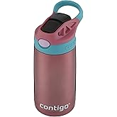 Contigo Kids Stainless Steel Water Bottle with AUTOSPOUT Straw, Punch, 13oz | Spill-Proof Straw, Easy-Clean Lid, Keeps Drinks Cold 14 Hours, 13oz, BPA-Free, Dishwasher Safe
