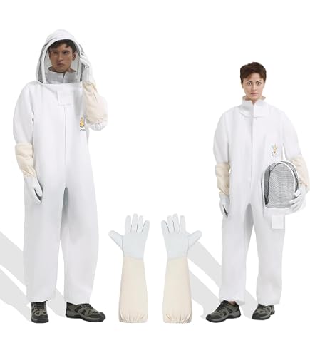 Traje De Apicultor Completo De Polialgodón - Incluye Velo De Esgrima Y Cepillo Para Abejas, Tallas S A XXXL