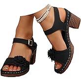 Platform Wedge Sandals for Women 2026 Dressy Summer Hollow Out Open Toe Low Heel Ankle Strap Platform Sandals for Office Work Breathable Casual Vacation Shoes