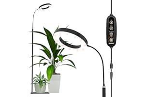 PRONORO Grow Light, LED Floor Grow Lights for Indoor Plants, Full Spectrum Plant Growing Lamp for Large Plants, Auto ON/Off Timer, 6 Dimmable Levels, 3 Switch Mode, 63 inches Adjustable Height, Black