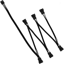 Uxcell RGB Splitter Cable (Female To Female, 4-Pin, 1M) - Extension For 5050/3528 LED Strips & RGB Fans