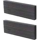 Coshar 2 Pieces Black Ebony Wood Timber Black Ebony Blank Lumber Handle Plate Material for DIY Music Instrument Tools