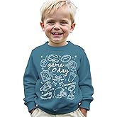 GLIGLITTR Toddler Baby Boy Girl Football Outfit Game Day Sweatshirt Letter Print Long Sleeve Shirt Crewneck Pullover Tops