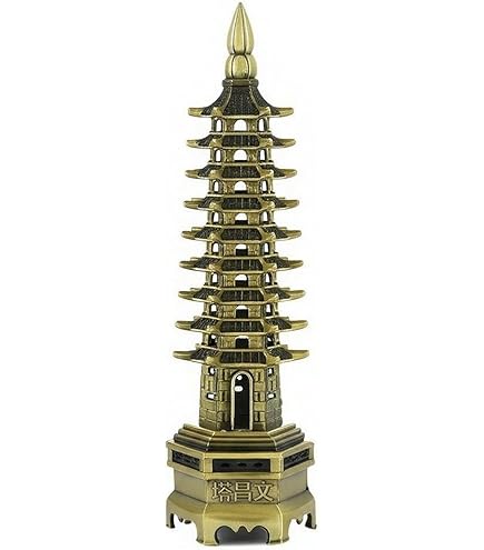 Amazon.com: BRABUD 10.2 吋合金風水13 級寶塔文昌塔雕像保護商務升起