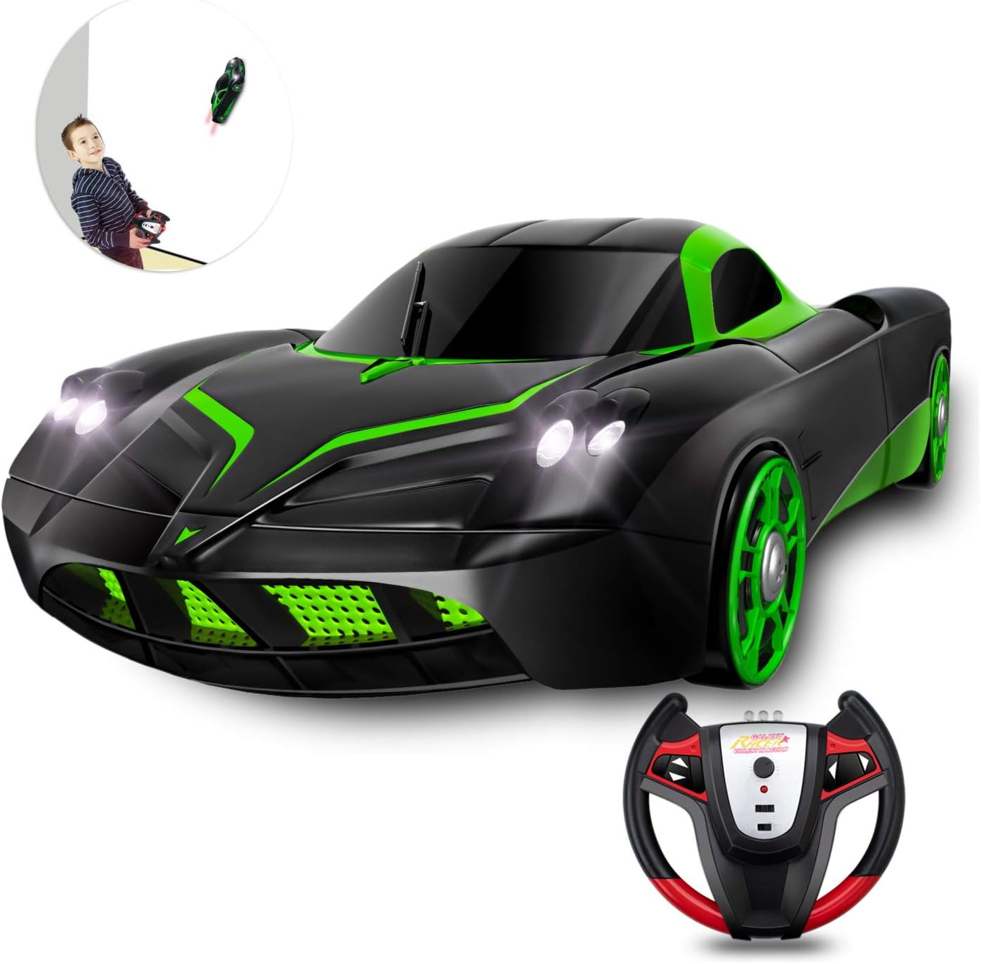 Remote Control Car for Kids,360°Rotating Stunt Dual Mode Climbing Car Rechargeable, Head and Rear with Powerful LED Light,Remote Control Car Toys for Age 6 7 8-16 Year Old Boys Girls Best Gifts
