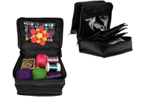 Yazzii Double Petite Craft Organizer Bag - Portable Storage Bag Organizer - Multipurpose Storage Organizer for Crafts, Toiletries, Medication, Cosmetics & Jewelry