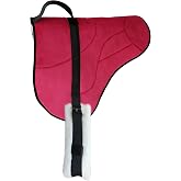 LWITDOG Bareback Pad, Horse Riding Pad with Adjustable Girth | With Handle, Anti-slip Suede Riding Pad with Girth, Shock-Absorbing, Thick Cushioning for Comfortable Horse Riding