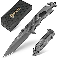 NedFoss Pocket Knife for Men, 5-in-1 Multitool Folding Knife with Bottle Opener, Glass Breaker, Seatbelt Cutter and Wrench, S