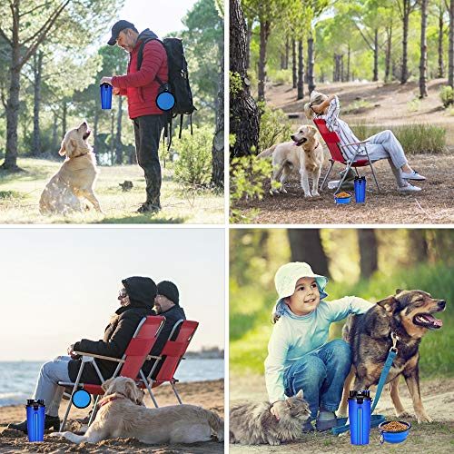 NINEMAX 2-in-1 Dog Water Bottle with Collapsible Dog Bowls,Portable Dog Food Container and Water Dispenser for Traveling… - Image 8