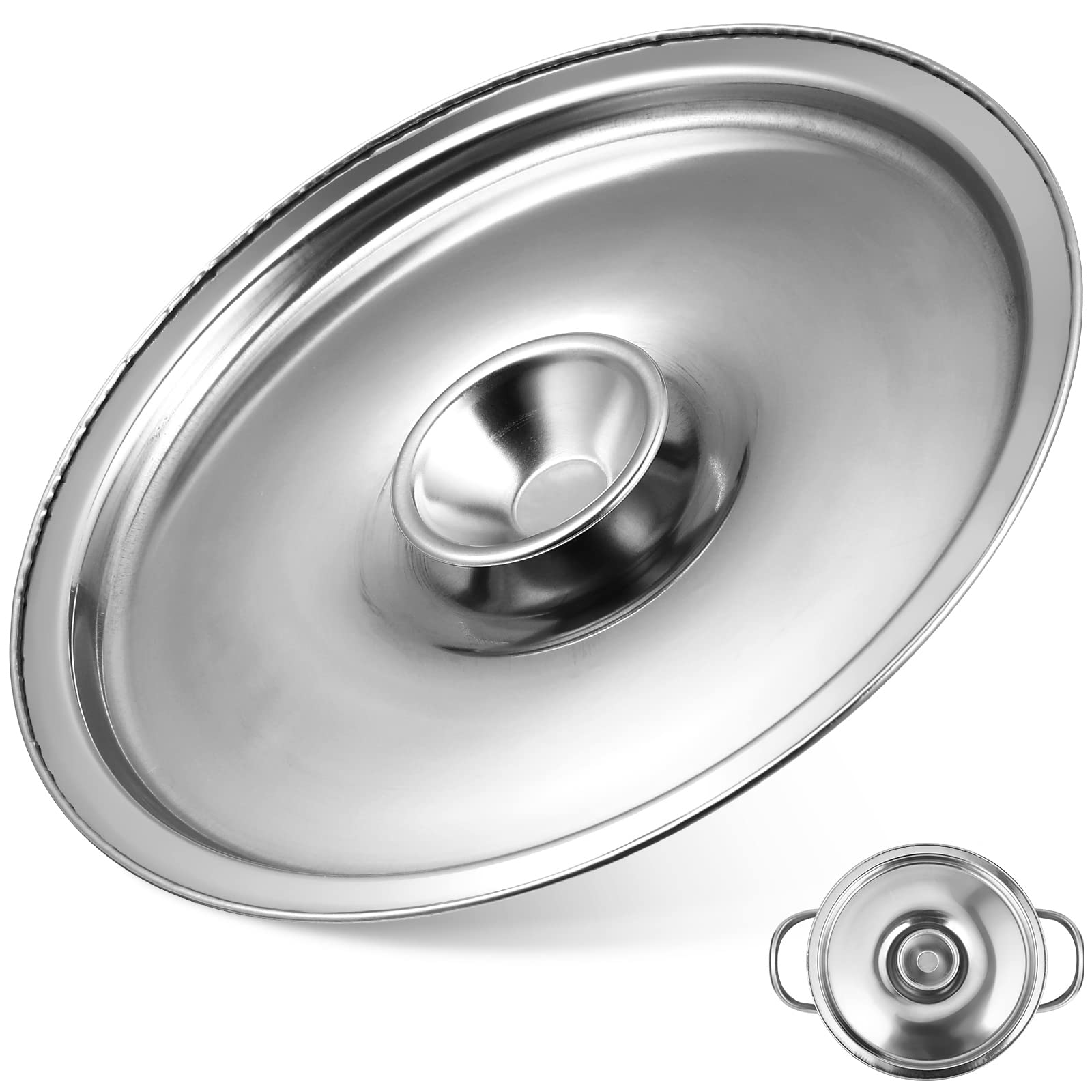 Photo 1 of Cabilock 5.5in/14cm Universal Lid for Pans Pots Cover Seasoning Pot Cover Replacement Accessories Frying Pan and Cast Iron Skillet Lid