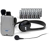 Williams Sound Pocketalker Ultra Hearing Amplifier | Easy-to-Use Hearing Amplifier for Seniors | Year Supply of Batteries | Amplified Sound Assistive Listening Device with Headphones for Elderly | Hearing Assist Earbuds
