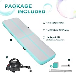 KIKILIVE Inflatable Air Gymnastics Tumbling Mat