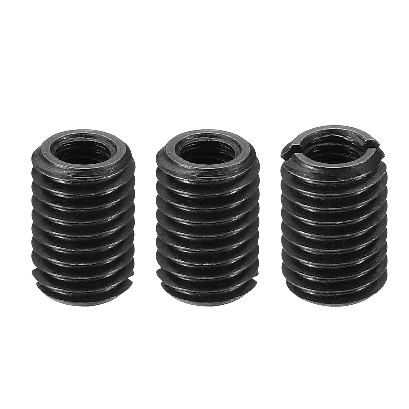 PATIKIL Grade 8.8 Carbon Steel Threaded Repair Insert Nut, 3pcs M6x1 Female to M10x1.5 Male High Strength Screw Sleeve Inserts Reducing Adapter Reducer 15mm