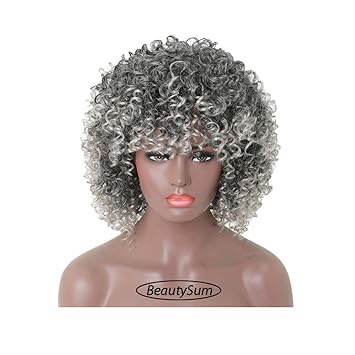 Amazon Com Beautysum Curly Synthetic Wigs For Black Women With