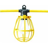 Southwire Temporary Lighting with 10 Sockets and Plastic Lamp Guards; 3-Prong Plugs (5-15P); 100-Foot, 07549