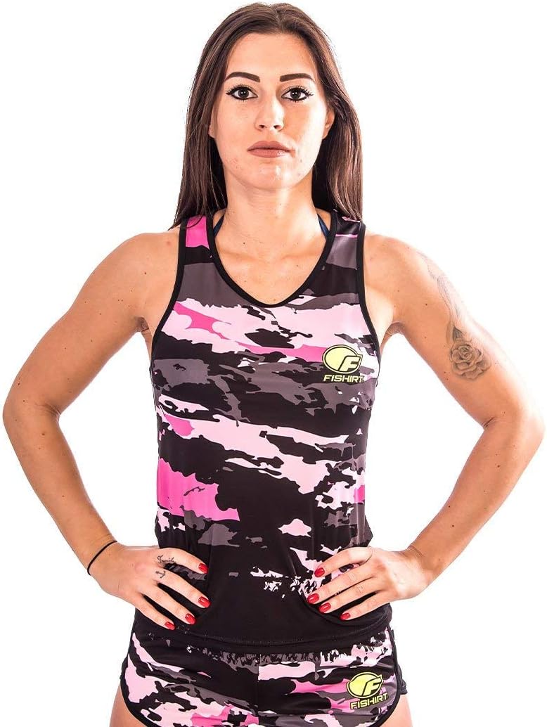 Fishirt Tank Top Fitness Mujer Gym Modelo Storm Size XS Color Pink ...