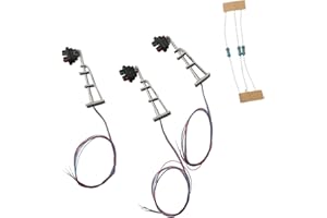 3pcs N Scale Model Railroad Track Signals Featuring Dual LED Green Red Lights for Train Displays