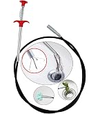 63-Inch Flexible Drain Clog Remover Tool With 4 Retractable Claws - Hair Grabber For Sink, Shower & Toilet Drains
