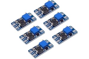 MT3608 Boost Module DC-DC Step Up Converter Booster Power Supply Module Board Max 2A 2V-24V to 5/9/12/28V for Arduino 6pcs