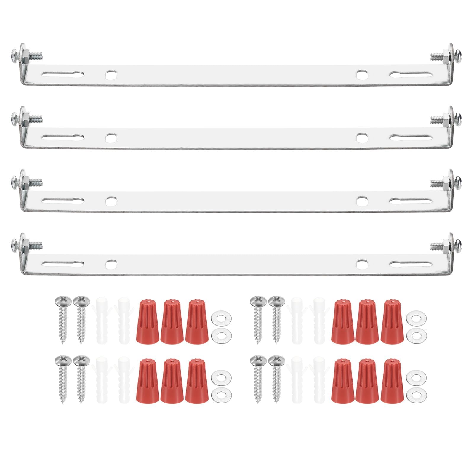 PATIKIL 165mm (6.5") Universal Light Fixture Mounting Bracket Kit, 4 Set Light Crossbar Ceiling Light Plate with Screw for Wall Light Ceiling Light Pendant Chandelier