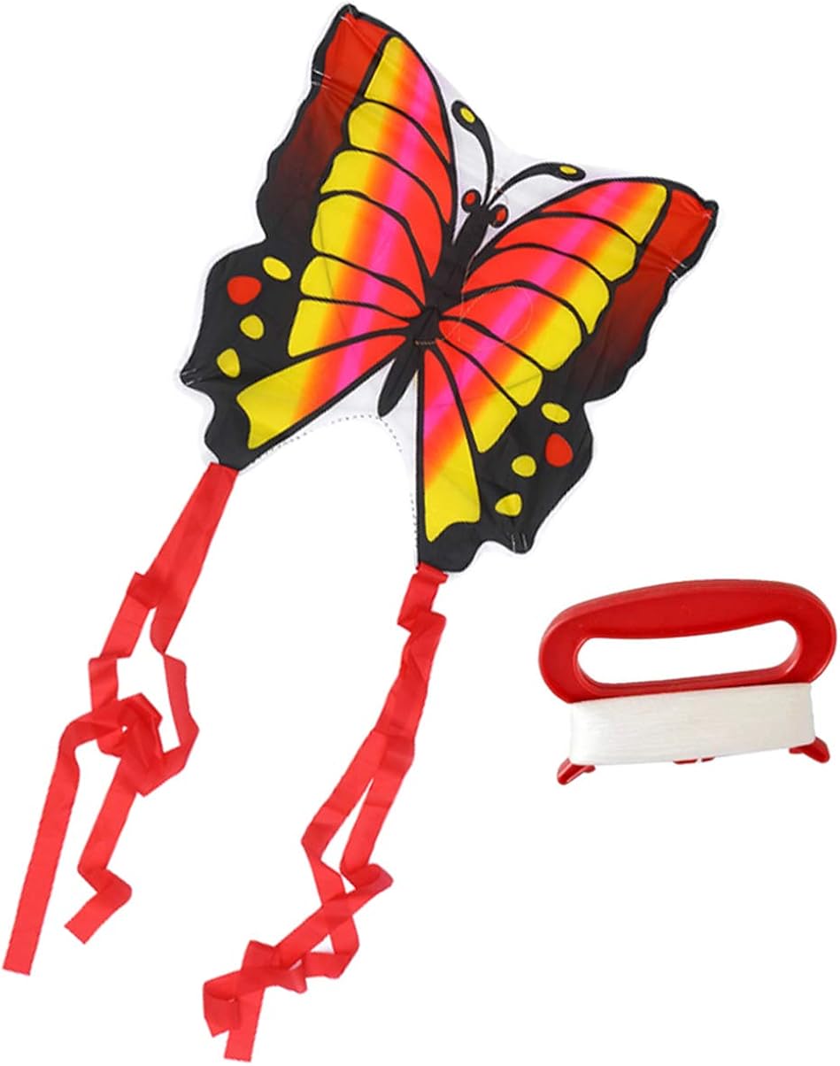 LIOOBO 1 Set Kids Butterfly Kite Colorful Butterfly Flying Toy Easy to