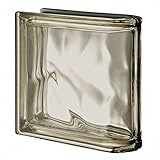 Seves Glass Block Pegasus Metalized Siena Wave
