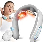 Neck Massager for Pain Relief with Heat Portable Electric Pulse Deep Tissue Trigger Point Cervical Massager for Women Men Gifts