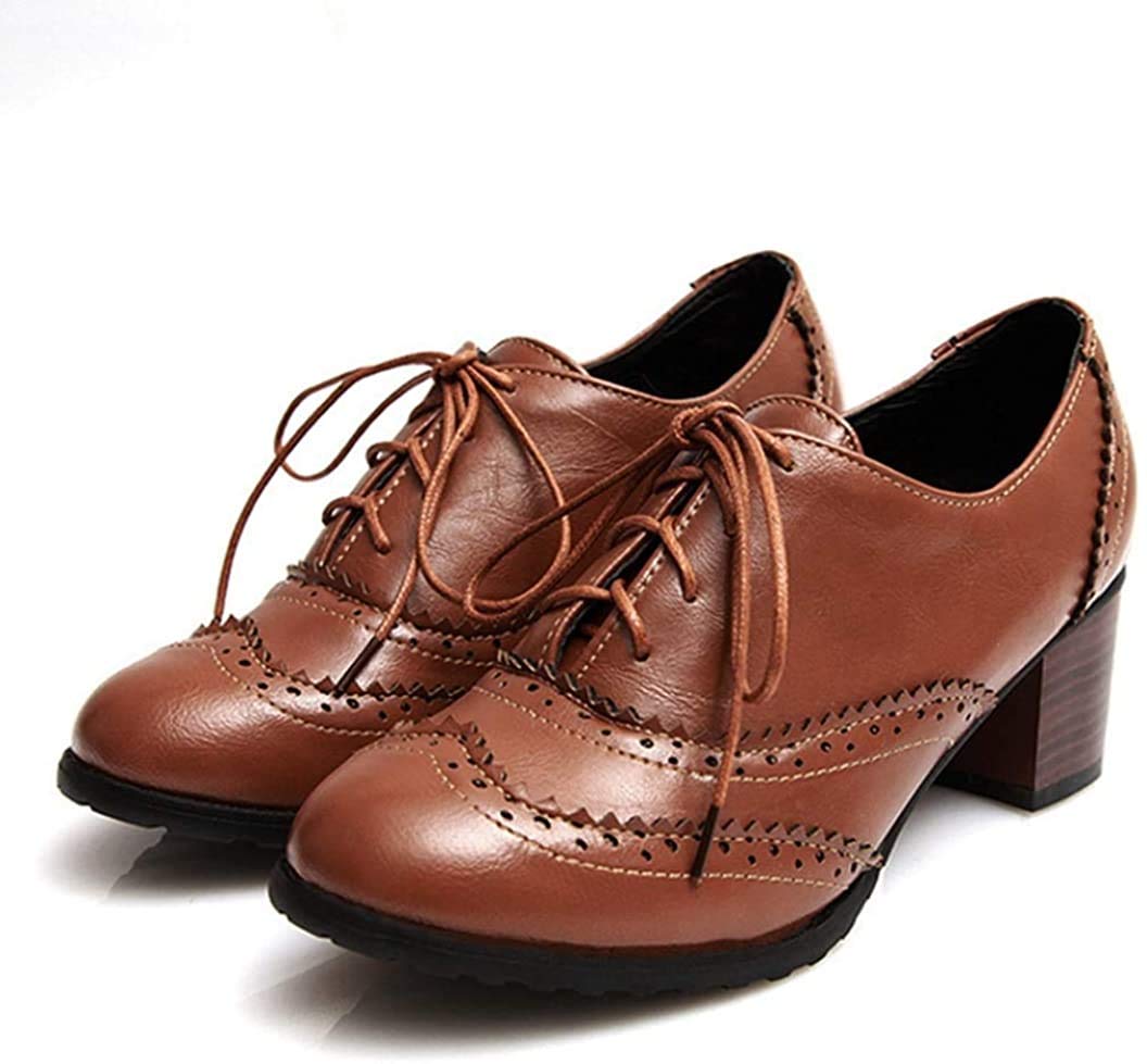 Mua レディース ハイヒール オックスフォードシューズ ショートブーツ 歩きやすい おしゃれ ブーティ 小さいサイズ 大きいサイズ 太ヒール レースアップ おじ靴 ウイングチップ マニッシュシューズ ローヒール かっこいい 靴 Tren Amazon Nhật Chinh Hang 21 Fado