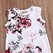 GRNSHTS Toddler Baby Girls Full Flower Print Long Romper (70 cm / 0-6 Months, White)