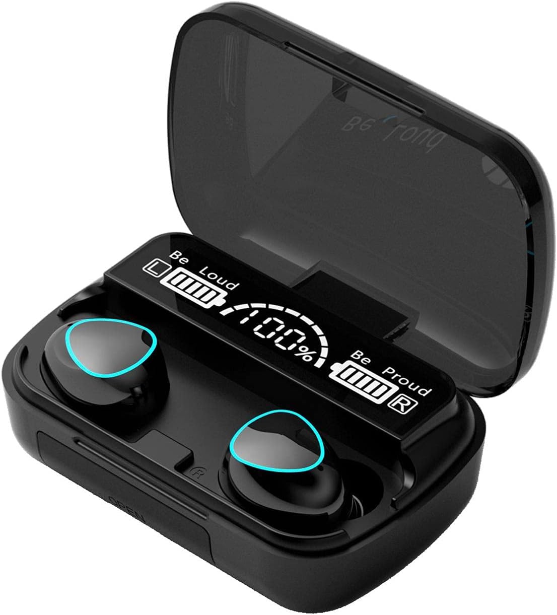 Wireless Bluetooth 5.1 headset, charging box, HiFi stereo, IPX7 sports