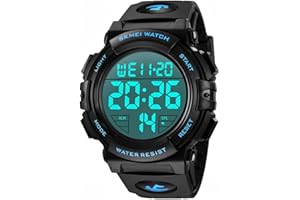 MJSCPHBJK Watches for Men, Digital Sports Watch for Mens Waterproof LED Screen Large Face Military Tactical Watch